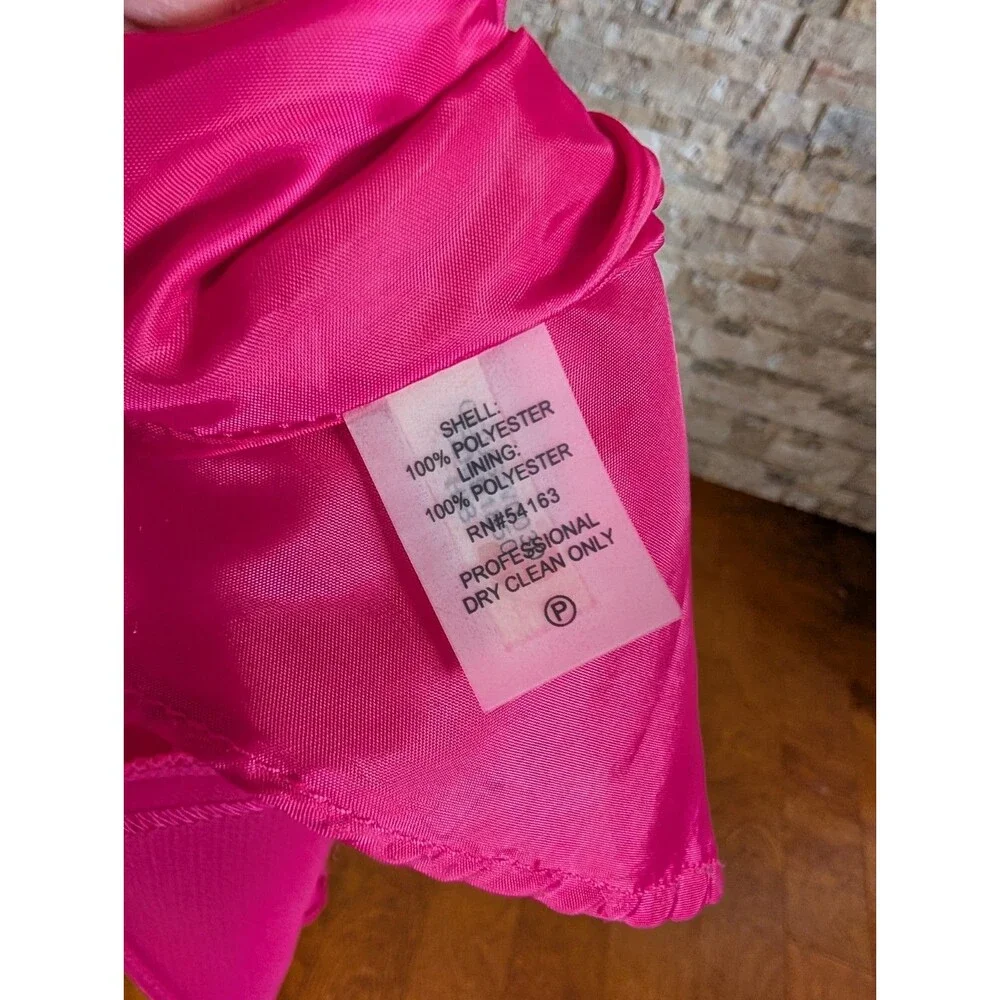 Calvin Klein High Neck Halter Sleek Pink Backless Formal Maxi Dress Gown Size 4 - Picture 13 of 13